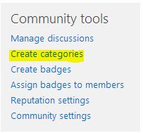 Create categories